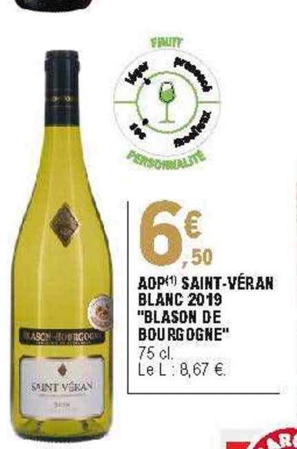 aop saint véran blanc 2019 "blason de bourgogne"