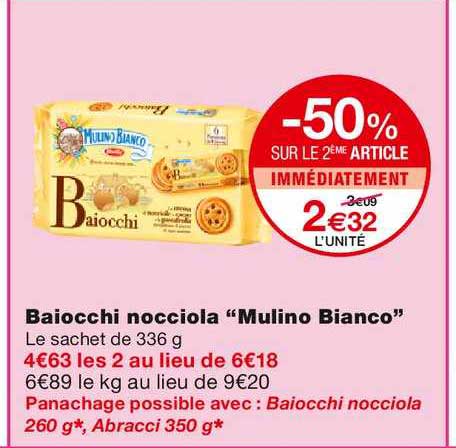 baiocchi nocciola "mulino bianco"