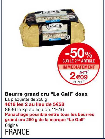 beurre grand cru "le gall" doux