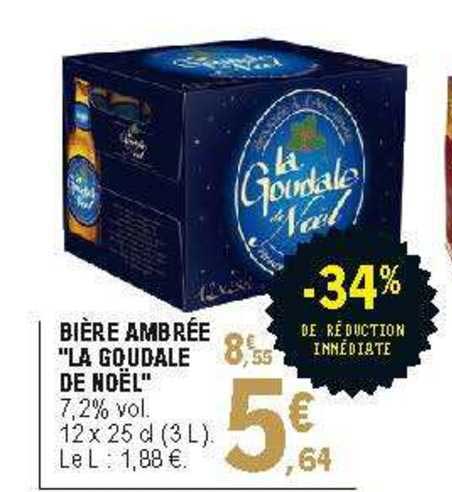 Bière Ambrée "la Goudale De Noël" -34% De Réduction Immédiate