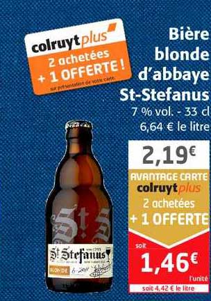 bière blonde d'abbaye st stefanus