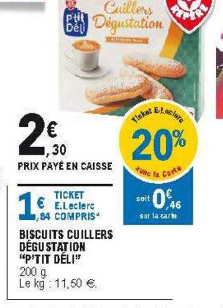 biscuits cuillers dégustation "p'tit déli"