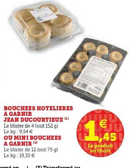 bouchées hôtelières à garnir jean ducourtieux