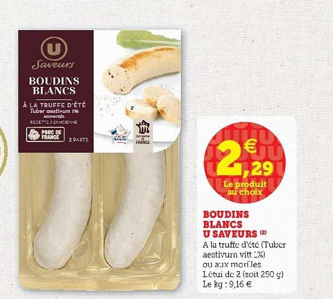 Boudins Blancs U Saveurs