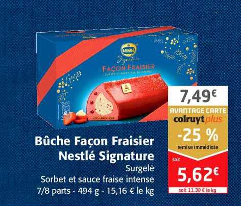 bûche façon fraisier nestlé signature