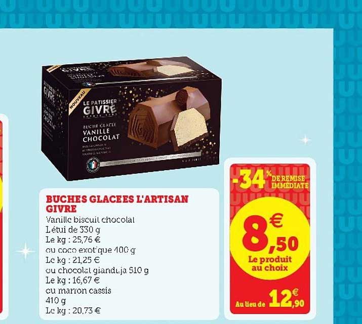 bûches glacées l'artisan givre