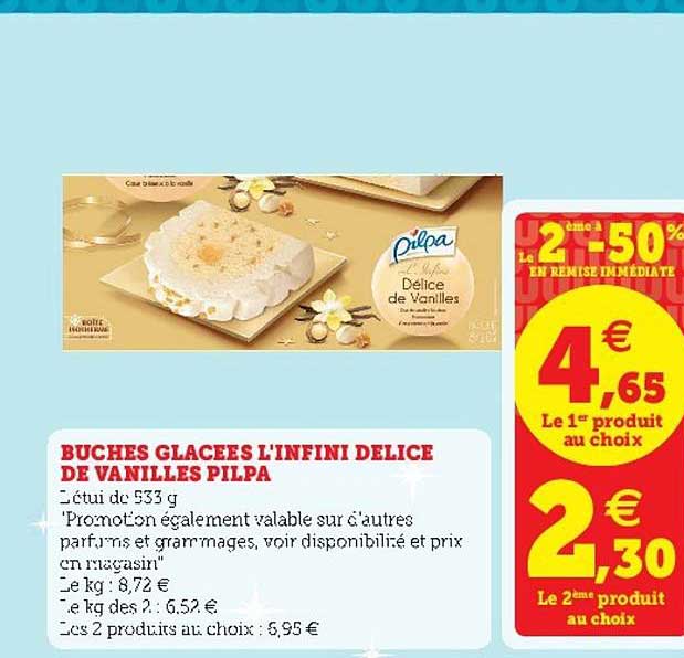 bûches glacées l'infini délice de vanilles pilpa