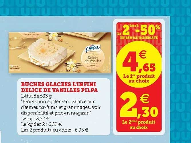 Bûches Glacées L'infini Délice De Vanilles Pilpa