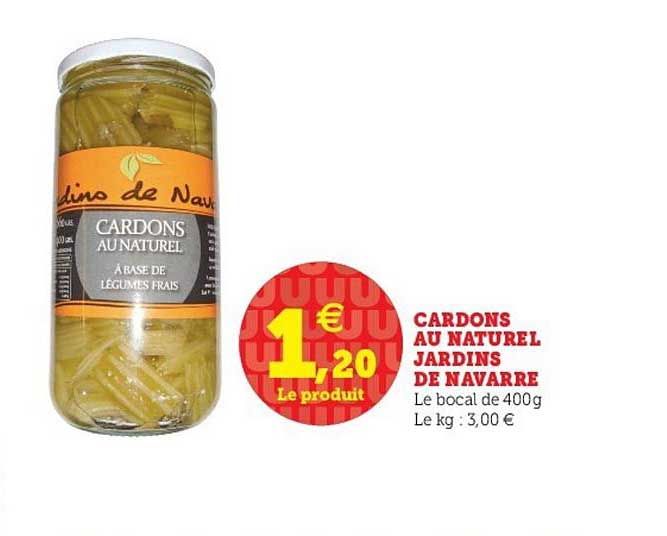 cardons au naturel jardins de navarre