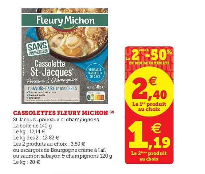 cassolettes fleury michon