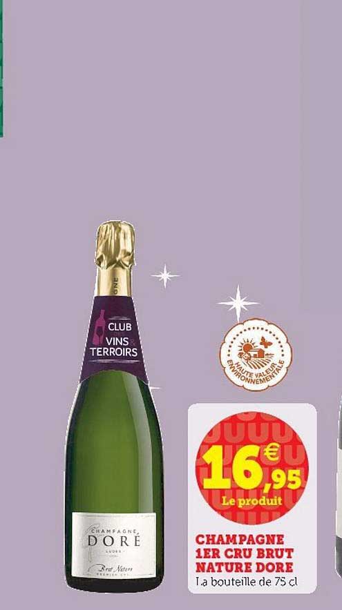 champagne 1er cru brut nature doré