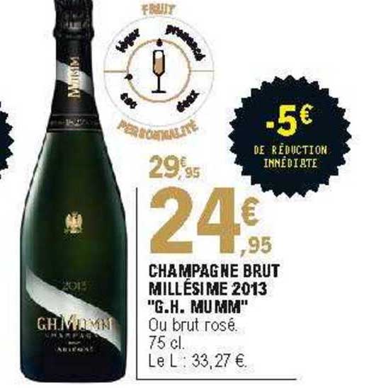 champagne bruit millésime 2013 "g.h. mumm"