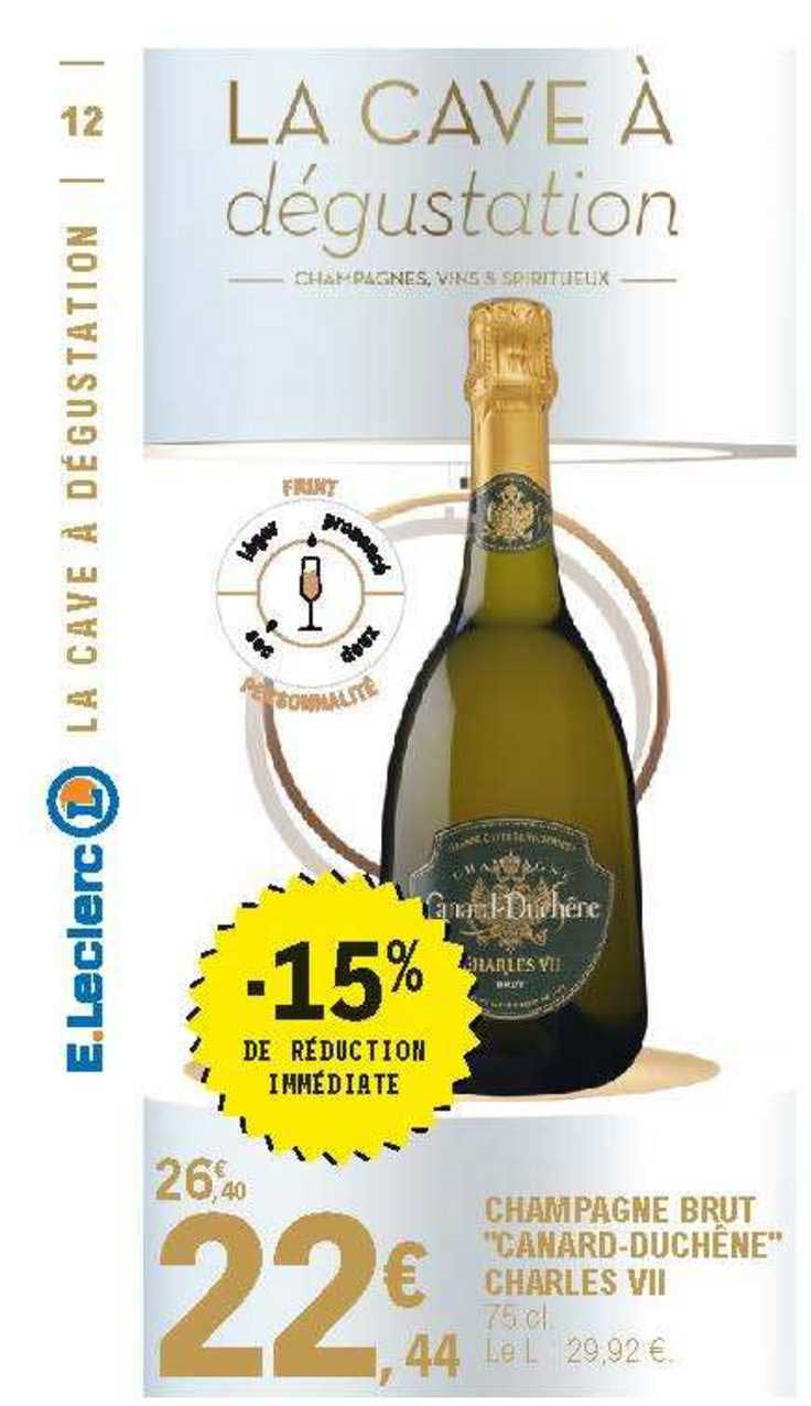 Champagne Brut "canard Duchêne" Charles Vii -15% De Réduction Immédiate