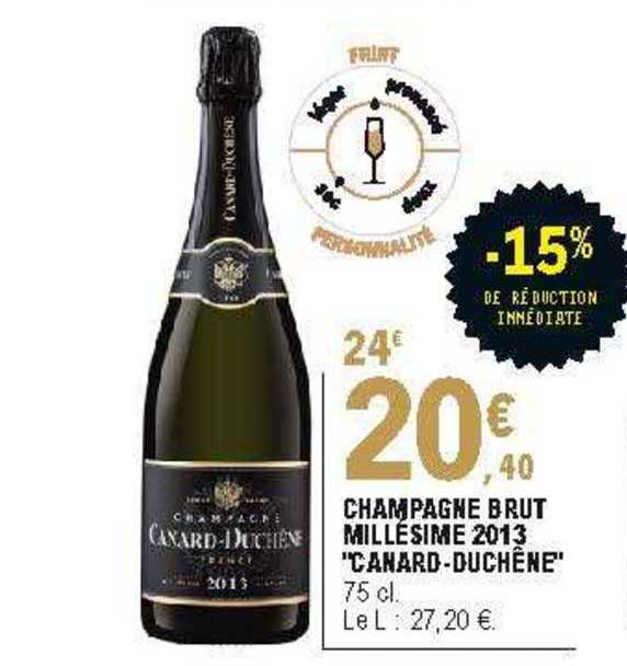 champagne brut millésime 2013 "canard duchêne"