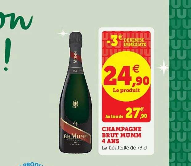 champagne brut mumm 4 ans
