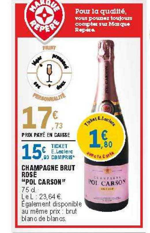 champagne brut rosé "pol carson"