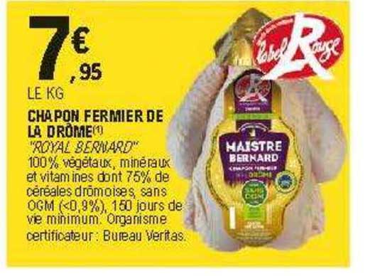 chapon fermier de la drôme "royal bernard"