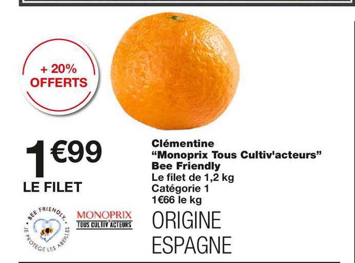 clémentine monoprix tous cultiv'acteurs bee friendly