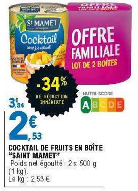 Cocktail De Fruits En Boîte "saint Mamet"