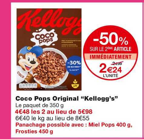 coco pops original "kellogg's"