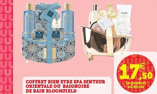 coffret bien être spa senteur orientale ou baignoire de bain bloomfield