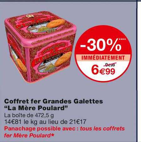 coffret fer grandes galettes la mère poulard -30% de remise immédiate