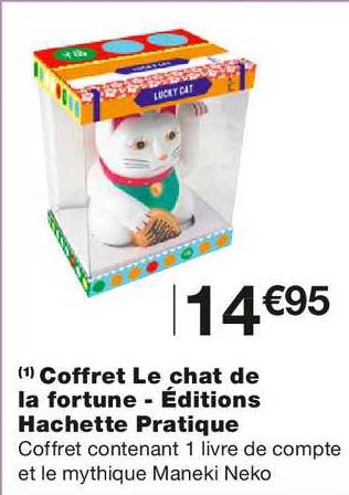Coffret Le Chat De La Fortune - éditions Hachette Pratique