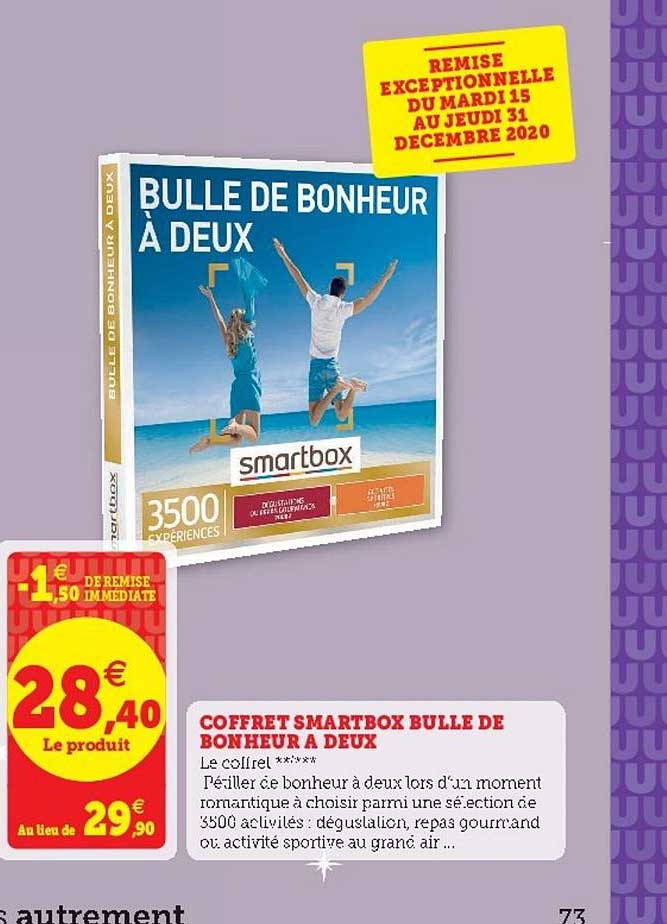 coffret smartbox bulle de bonheur à deux