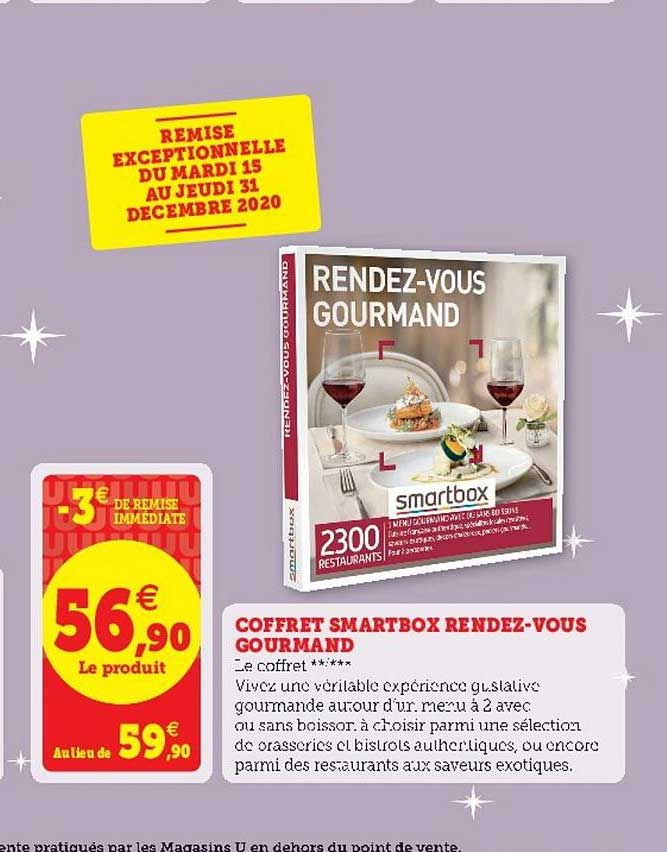 coffret smartbox rendez-vous gourmand