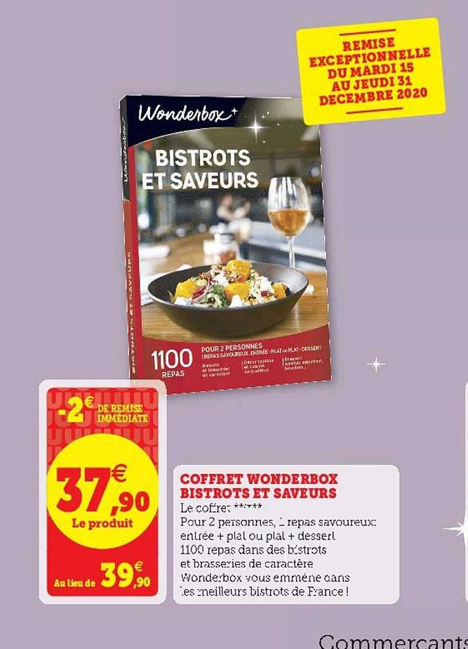 Coffret Wonderbox Bistrots Et Saveurs