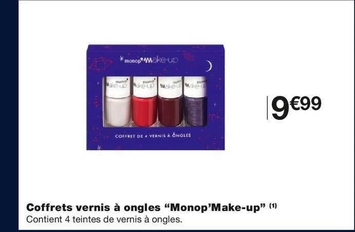 coffrets vernis à ongles monop make up