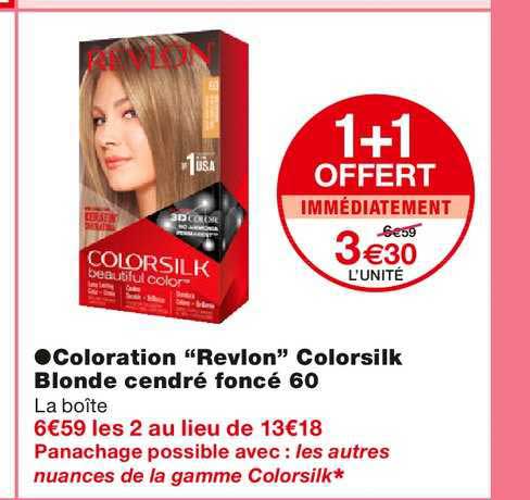 coloration "revlon" colorsilk blonde cendré foncé 60
