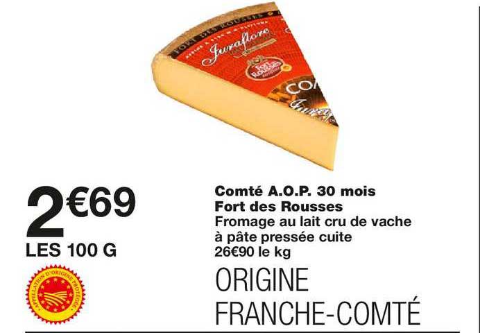 Comté Aop 30 Mois Fort Des Rousses