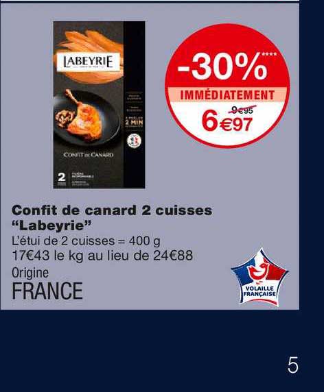 Confit De Canard 2 Cuisses "labeyrie"