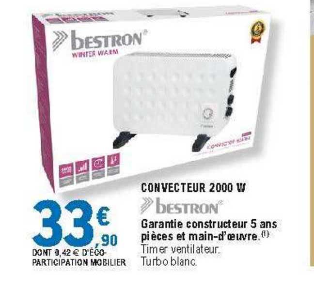Convecteur 2000 W Bestron