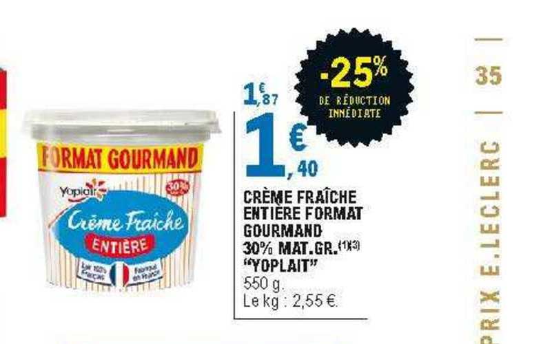 crème fraîche entière format gourmand 30% mat.gra. "yoplait"