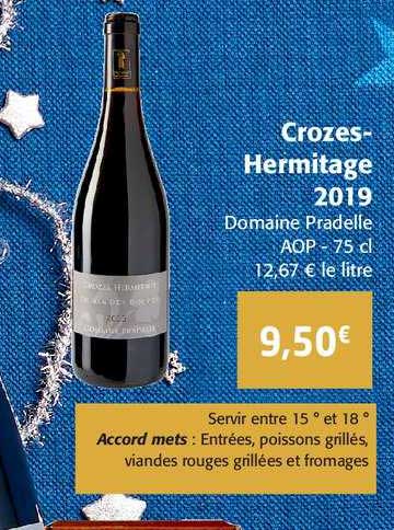 crozes hermitage 2019 domaine pradelle aop
