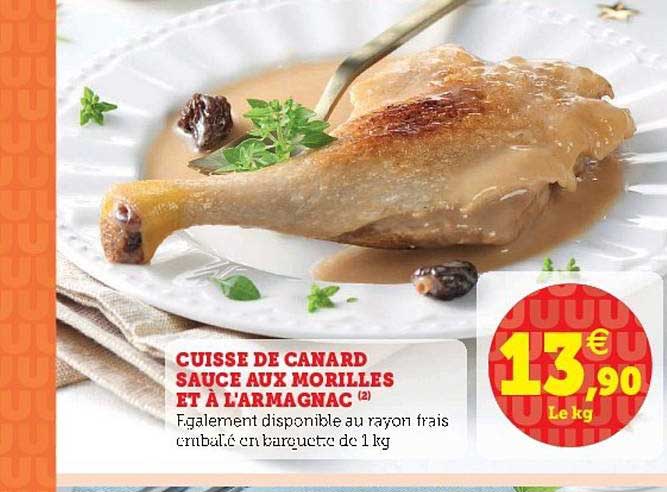 cuisse de canard sauce aux morilles et à l'armagnac