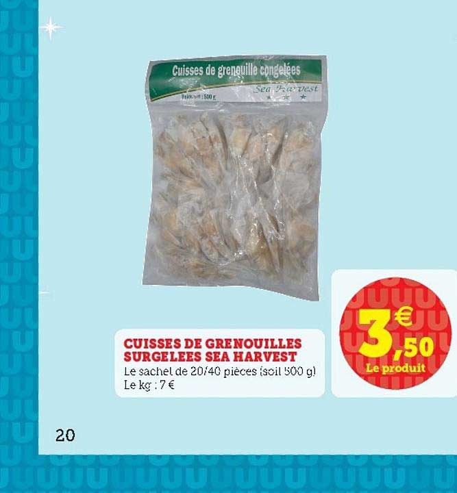 cuisses de grenouilles surgelées sea harvest