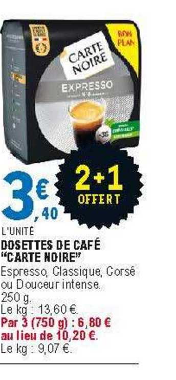 Dosettes De Café "carte Noire"