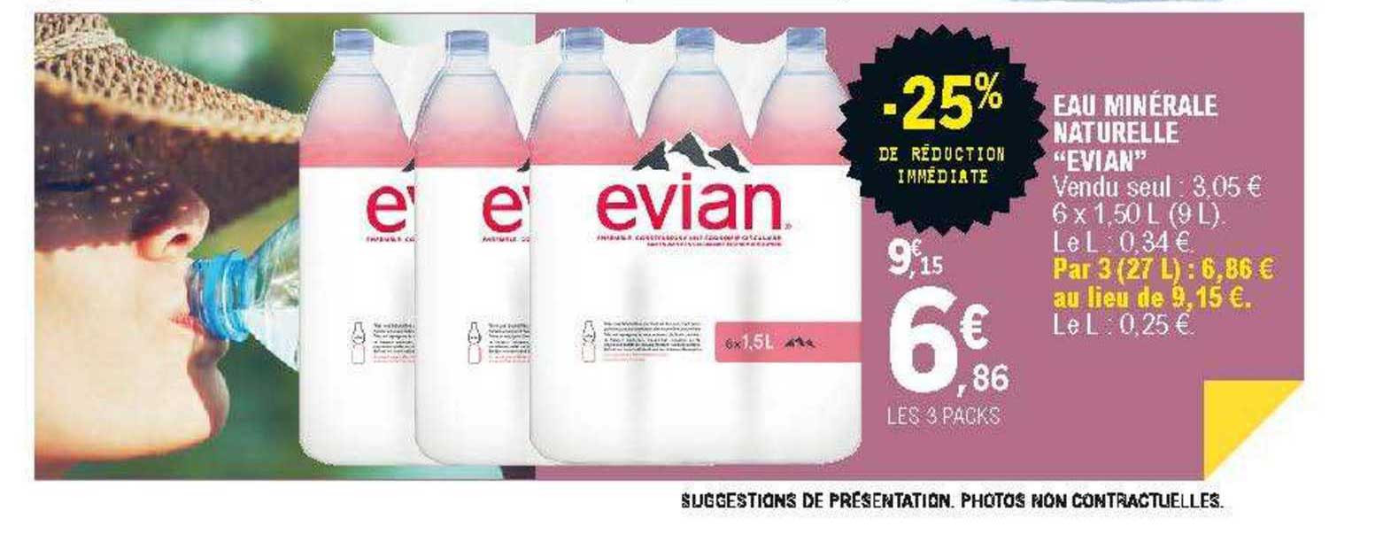 Eau Minérale Naturelle "evian"