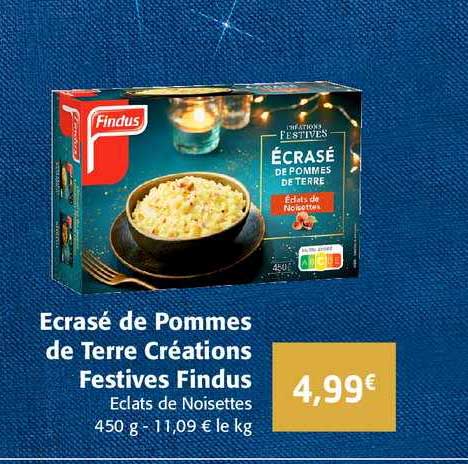 écrasé de pommes de terre créations festives findus