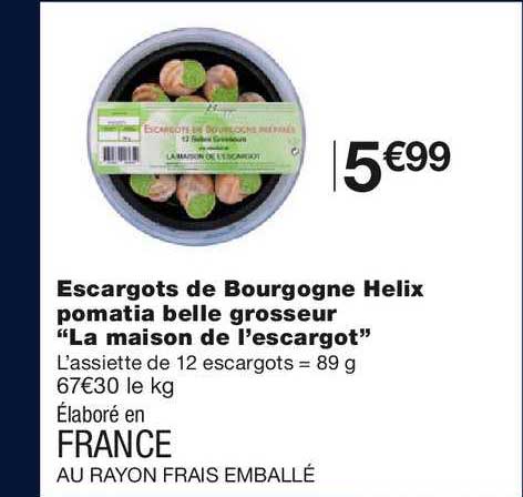 escargots de bourgogne helix pomatia belle grosseur "la maison de l'escargot"