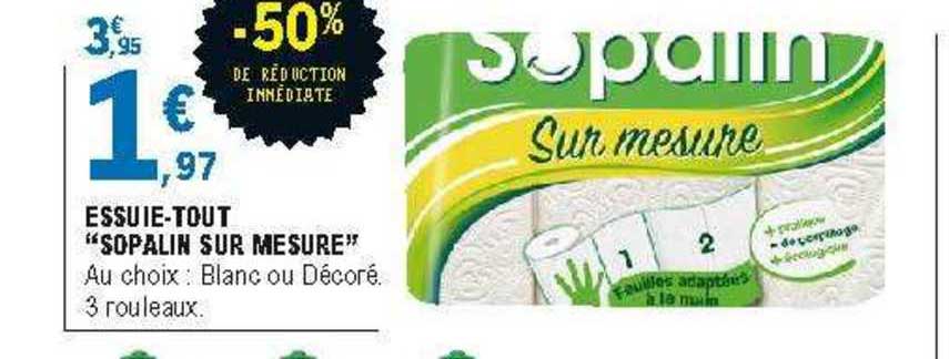 essuie-tout "sopalin sur mesure"