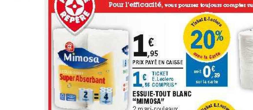 Essuie-tout Blanc "mimosa"