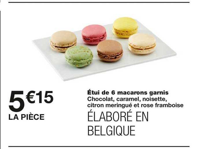 étui de 6 macarons garnis