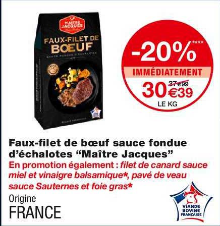 faux-filet de bœuf sauce fondue d'échalotes "maître jacques"
