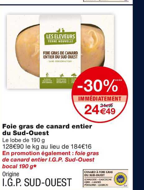 foie gras de canard entier du sud-ouest