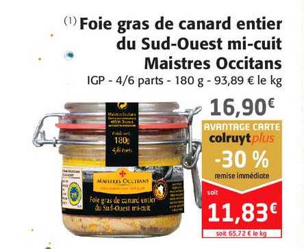 foie gras de canard entier du sud ouest mi cuit maistres occitans