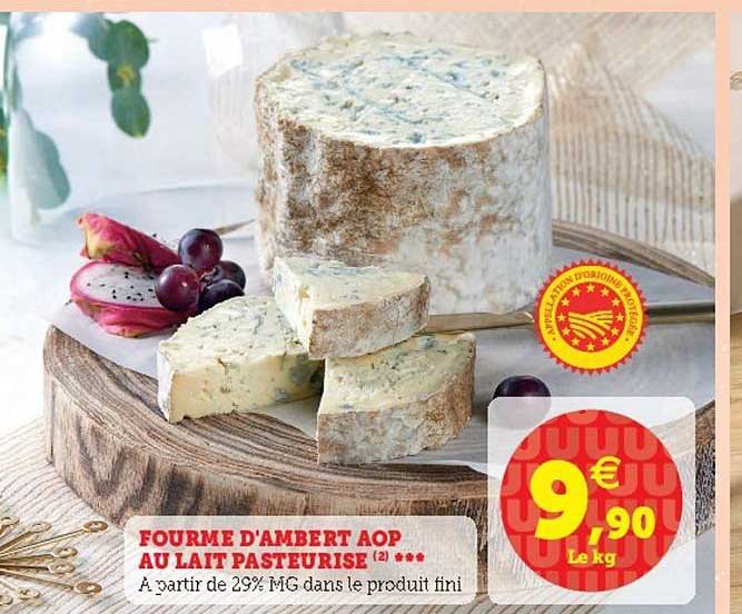 fourme d'ambert aop au lait pasteurisé